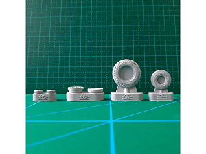 Additions (3D resin printing) 1/32 de Havilland DH-100 Vampire Mk.3 - Wheel Set (for Infinity Models kits)