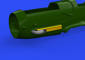 Additions (3D resin printing) 1/48 Messerschmitt Bf-109G-6 Eberspacher acoustic pipes (designed to be used with Eduard kits) 