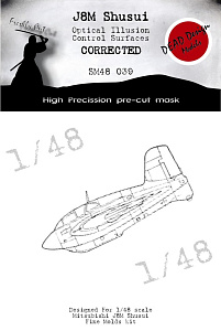 Mitsubishi J8M1 Shusui Control Surfaces 3D/optical illusion paint mask for control surfaces (designed to be used with Fine Molds kits)