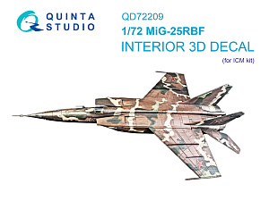 MiG-25RBF 3D-Printed & coloured Interior on decal paper (ICM)