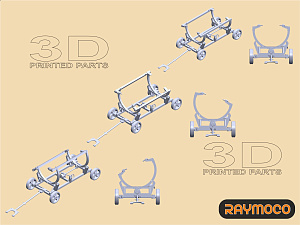 Additions (3D resin printing) 1/48 Transportation Stand MiG-31 (Raymoco)