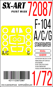 Paint Mask 1/72 F-104 A/C/G (Revell/Academy)