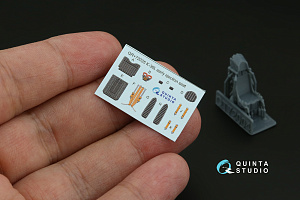 Su-25 3D-Printed & coloured Interior on decal paper (Zvezda) (with 3D-printed resin parts)