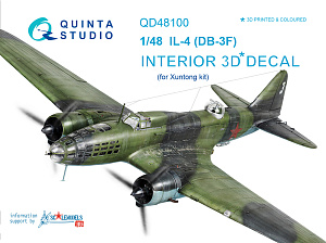 IL-4 3D-Printed & coloured Interior on decal paper (for Xuntong  kit)