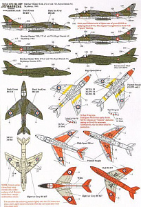 Decal 1/72 Hawker Hunter T.7 Two Seaters (20) (Xtradecal)