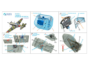 MiG-3 3D-Printed & coloured Interior on decal paper (Trumpeter)