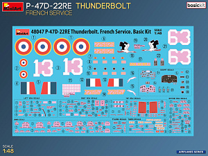 Model kit 1/48 Republic P-47D-22RE THUNDERBOLT. FRENCH SERVICE (MiniArt)