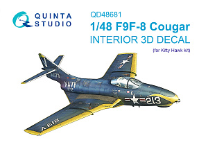 F9F-8 Cougar 3D-Printed & coloured Interior on decal paper (Kitty Hawk)