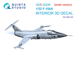 F-104A 3D-Printed & coloured Interior on decal paper (Italeri) (Small version)