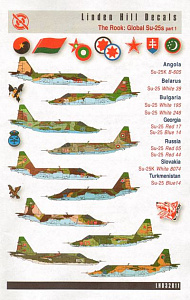 Decal 1/32 Sukhoi Su-25 Frogfoot Foreign(10) (Linden Hill)
