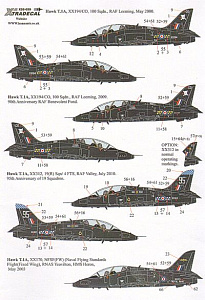 Decal 1/32 BAe Hawk T.1A Late overall black schemes (11) (Xtradecal)