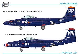 Model kit 1/72 McDonnell F2H-2P photo Banshee (Sword)