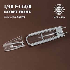 Additions (3D resin printing) 1/48 Grumman F-14A/F-14B Tomcat canopy frame (designed to be used with Tamiya kits) (MCC)