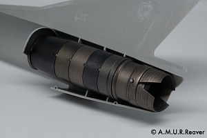 Additions (3D resin printing) 1/48 ¶The SNECMA Atar 9B engine nozzle for the Dassault Mirage IIIC/CJ models (A.M.U.R.Reaver) 