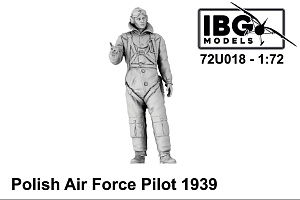 Additions (3D resin printing) 1/72 Polish Air Force Pilot 1939 (designed to be used with Heller and IBG kits)