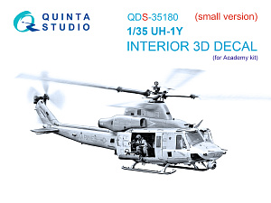 UH-1Y 3D-Printed & coloured Interior on decal paper (Academy) (Small version)
