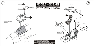 Additions (3D resin printing) 1/72 Lockheed-Martin F-16C Fighting Falcon cockpit set (designed to be used with Hasegawa kits)