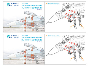 Crew Access Ladders for Su-27UB & Su-30 Family (for all kits)