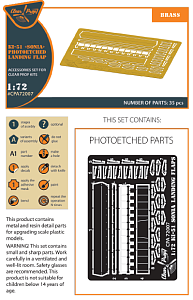 Photo Etching KitMitsubishi Ki-51 'Sonia' etched landing flaps (designed to be used with Clear Prop Models kits)