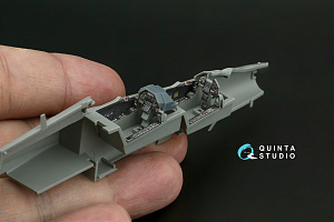 Mirage 2000N 3D-Printed & coloured Interior on decal paper (Dream Model) (with 3D-printed resin part)