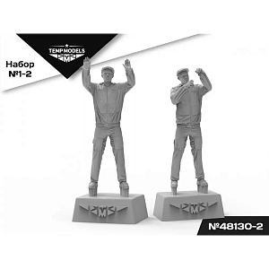Figures (resin) 1/48 Russian Aerospace Forces Technicians. SET No. 1-2-2 (Temp Models)