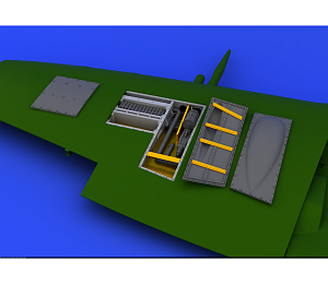 Additions (3D resin printing) 1/48 Spitfire Mk. IX Advanced (designed to be used with Eduard kits)