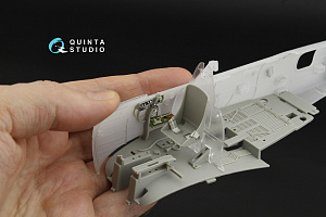 SBD-5 Dauntless/A-24B Banshee. Pilot's Cockpit 3D-Printed & coloured Interior on decal paper (Trumpeter)