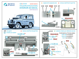 Land Rover 88 series II family 3D-Printed & coloured Interior on decal paper (AK Interactive) (Small version)