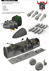 Additions (3D resin printing) 1/72 Messerschmitt Bf-110E (designed to be used with Eduard kits) This Big-Sin set