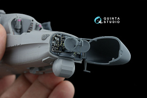 Ka-52 radar bay with nose cone (Zvezda/Quinta Models) (with 3D-printed resin parts)