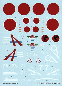 Decal 1/48 Mitsubishi Ki-46 Dinah (9)  (Techmod)