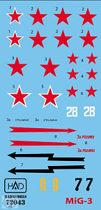 Decal 1/72 MiG-3 (4x camo) Part 2 (HAD)
