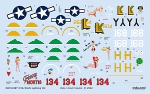 Decal 1/48 P-38J Pacific Lightning (TAM)