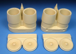 Additions (3D resin printing) 1/72 Rockwell B-1B Lancer Late Exhausts with Nacelle Correction