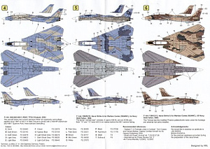 Decal 1/32 Grumman F-14A Tomcats (6) (Techmod)