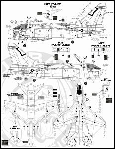 Decal 1/48 LTV A-7D Corsair II. 'Man-Eater SLUFs' 