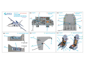 Su-24M 3D-Printed & coloured Interior on decal paper (Zvezda) (with 3D-printed resin part)