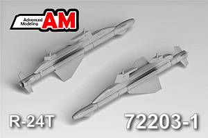 Additions (3D resin printing) 1/72 UR R-24T with APU-23M1 launcher (Advanced Modeling) 