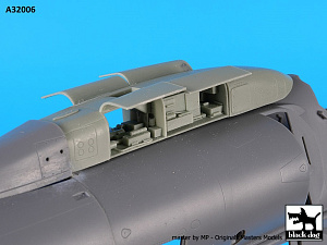 Additions (3D resin printing) 1/32 Douglas A-4E Skyhawk spine electronic + tail (designed to be used with Trumpeter kits) 