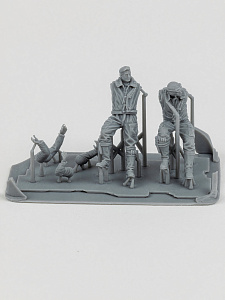 Addition (resin) 1/72 German pilots by the aircraft. WWII (2 figures) (SX-Art)
