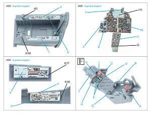 MiG-21PF 3D-Printed & coloured Interior on decal paper (Eduard)