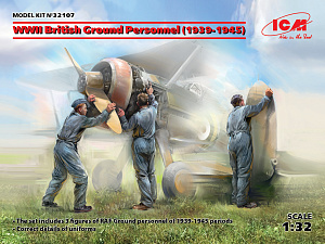 Figures (resin) 1/32 British Ground Personnel 1939-1945 (3 fig.) (ICM)