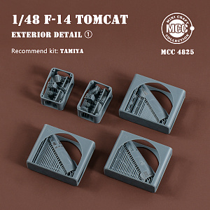 Additions (3D resin printing) 1/48 Grumman F-14 Tomcat Exterior Details Part 1. 1 set of F-14 exterior details