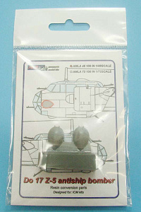 Additions (3D resin printing) 1/48 Dornier Do-17Z-5 (designed to be used with ICM kits)