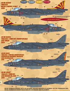 Decal 1/48 Jump Jets Part II [McDonnell-Douglas AV-8B Harrier II] (Furball Aero-Design)