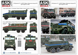 Decal 1/35 URAL-63095 Typhoon-U Military Police of the Russian Federation (for the RPG model) (ASK)