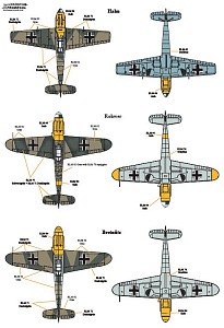 Decal 1/32 Messerschmitt Bf-109s with Stab markings Pt 2 (8) (Xtradecal)