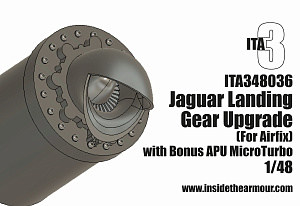 Additions (3D resin printing) 1/48 BAC/SEPECAT Jaguar GR.1/GR.1A Landing Gear Upgrade (designed to be used with 2025 release Airfix kits)