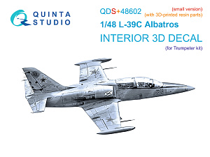 L-39C 3D-Printed & coloured Interior on decal paper (Trumpeter) (Small version) (with 3D-printed resin parts)