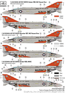 Decal 1/48 F-4S/J Phantom II US NAVAL Air Test (HAD)